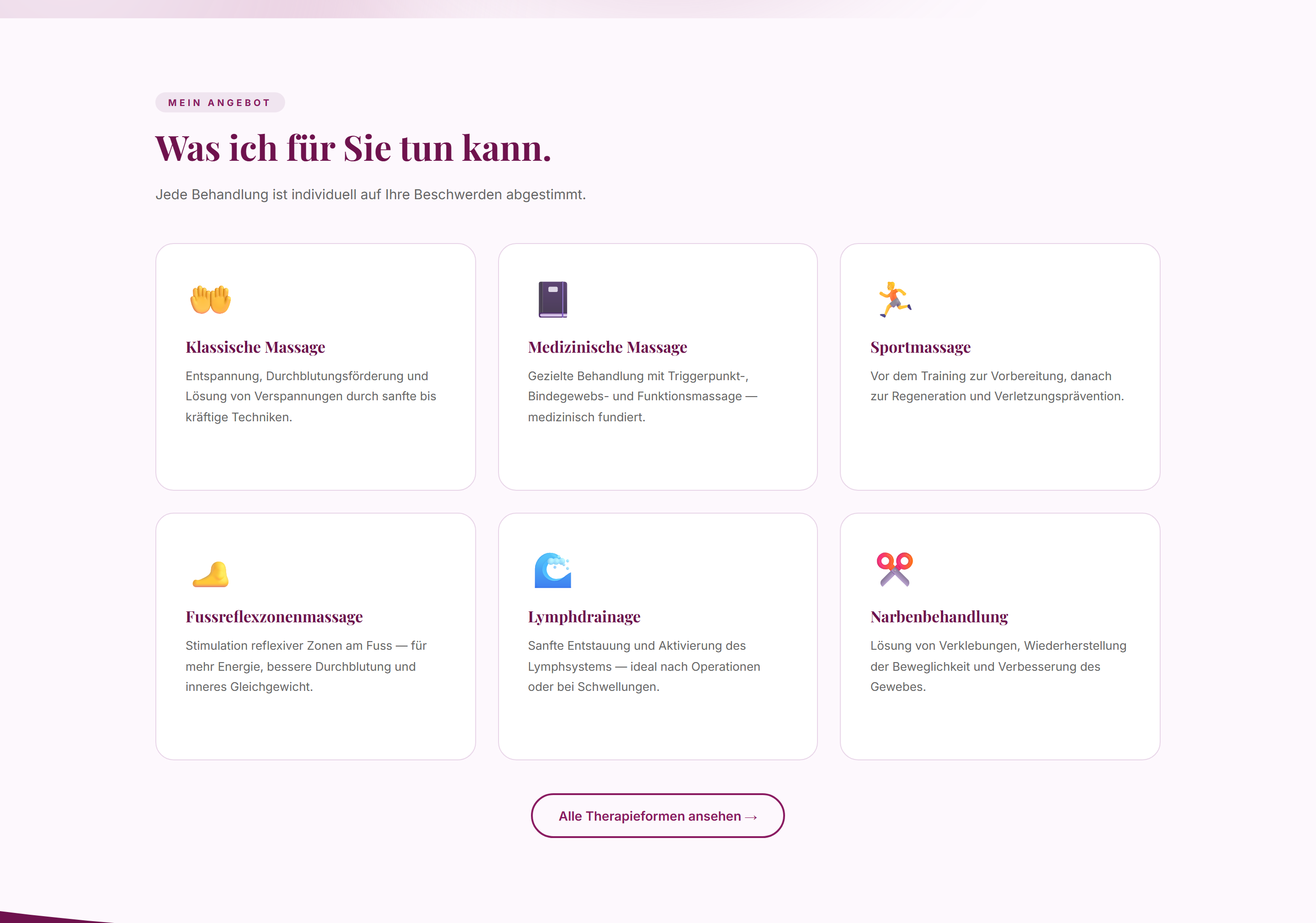 Chnätstübli – Therapieformen im Überblick