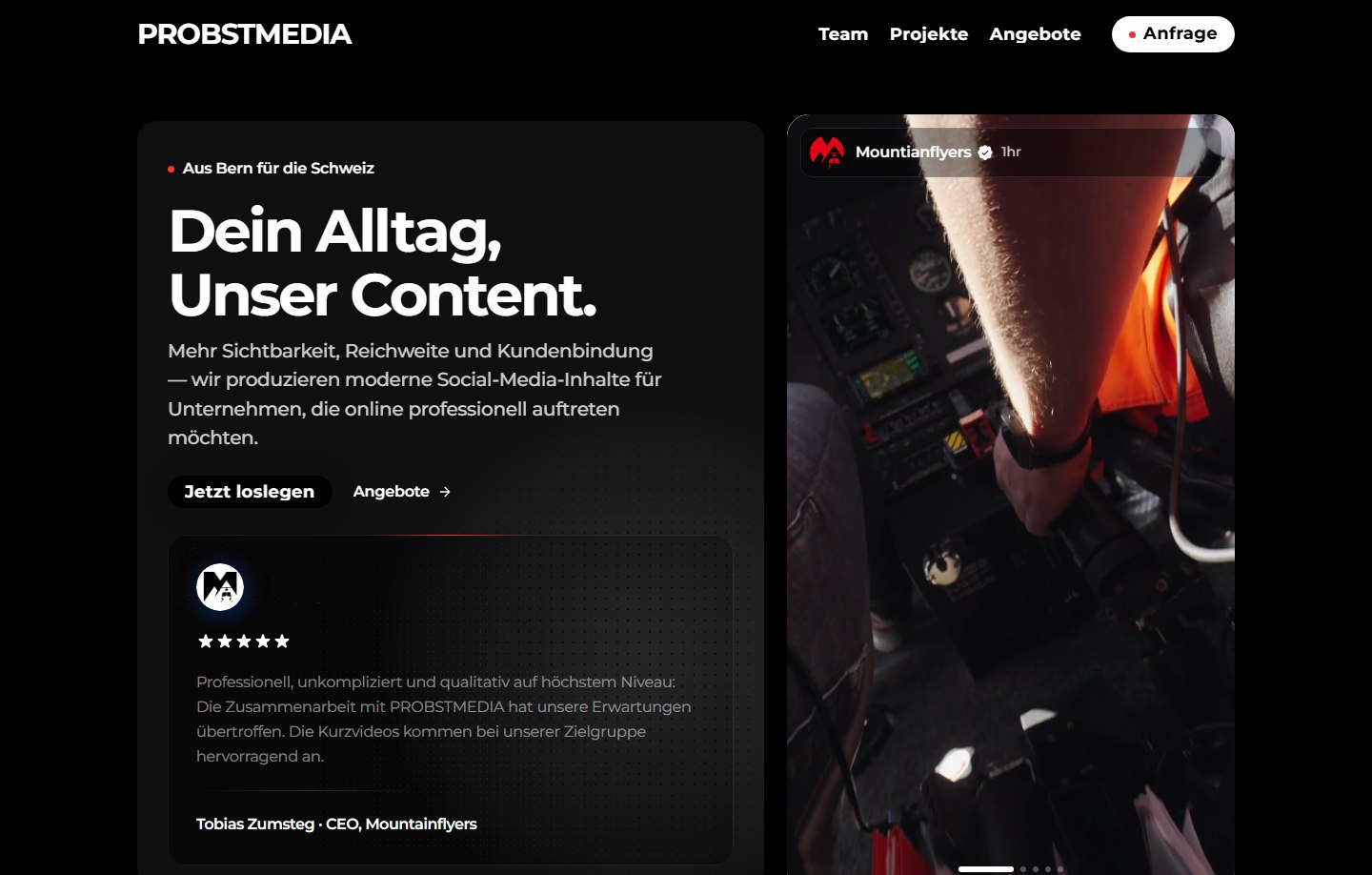 PROBSTMEDIA Website – Startseite